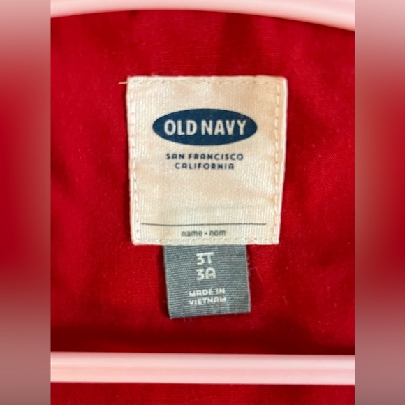 Old Navy Red Hooded Zipper Jacket, Toddler Girl Size 3T, Kid Fall/Spring Coats - Picture 9 of 10